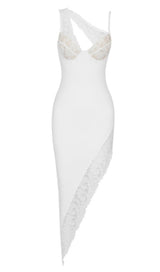 ONE SHOULDER BANDAGE DRESS IN BLACK Dresses styleofcb XS WHITE 