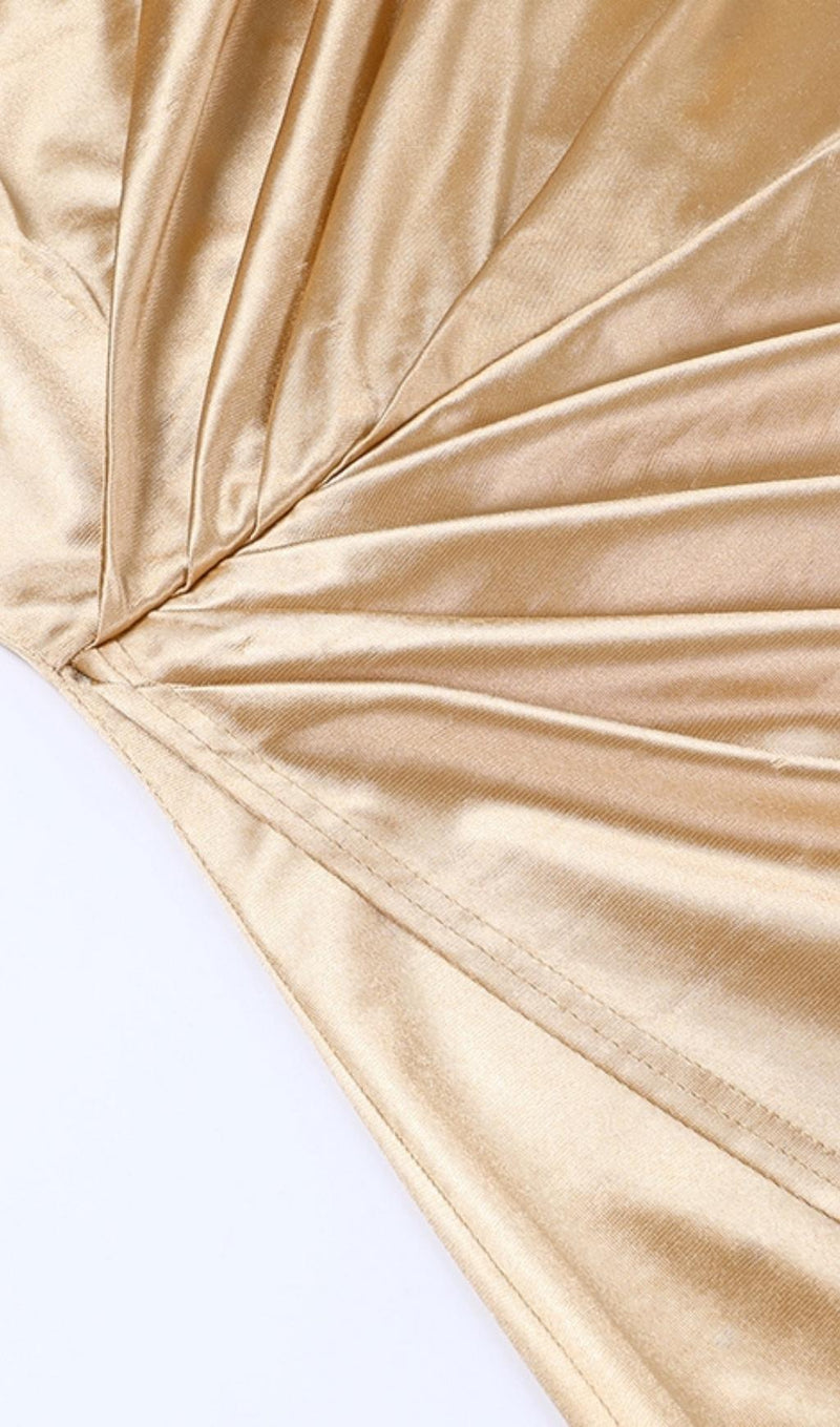 ONE SHOULDER BODYCON MAXI DRESS IN GOLD Dresses styleofcb 