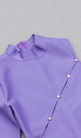 LONG SLEEVE LACE BANDAGE DRESS IN PURPLE DRESSES styleofcb 