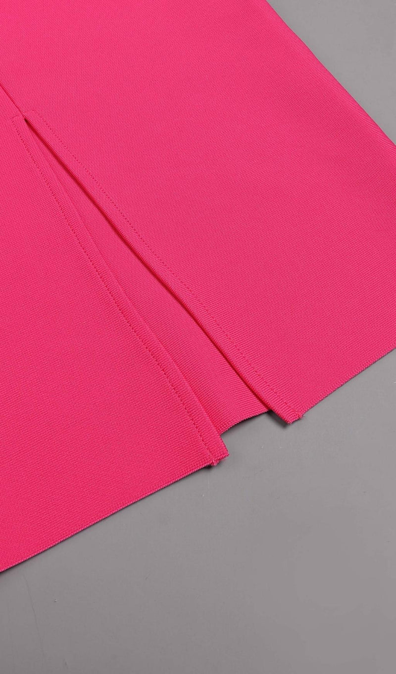 ONE SHOULDER MIDI DRESS IN PINK styleofcb 