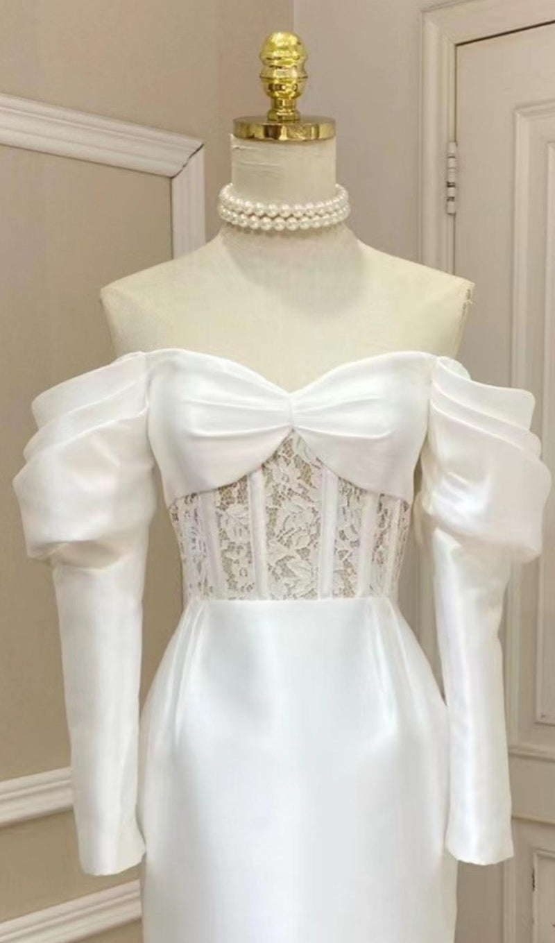 STRAPLESS LACE MIDI DRESS Dresses styleofcb 