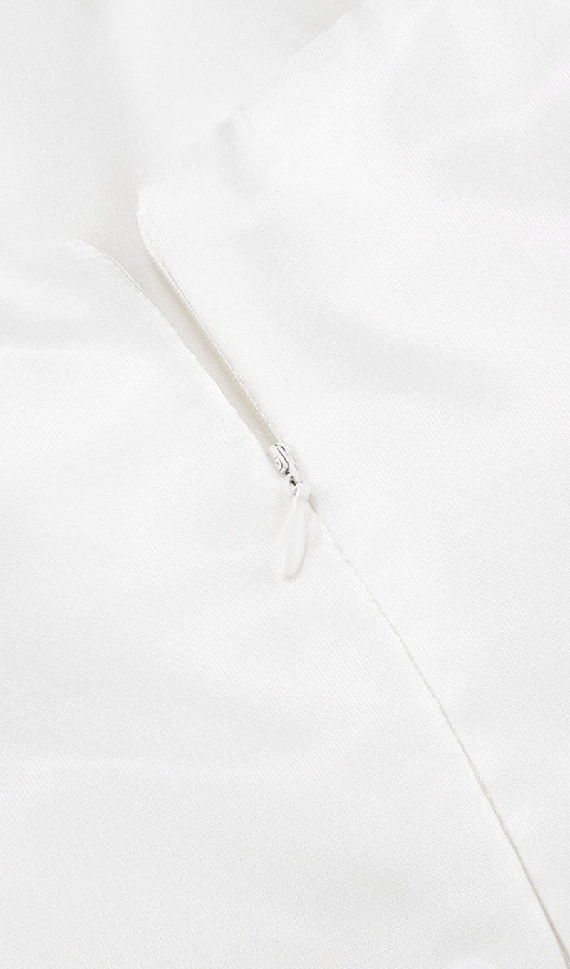 STRAPLESS BOWKNOT MINI DRESS IN WHITE Oh CICI 