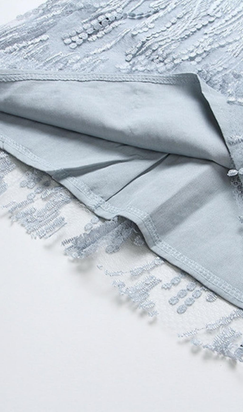 SHINY FRINGED BANDAGE MINI DRESS Dresses styleofcb 