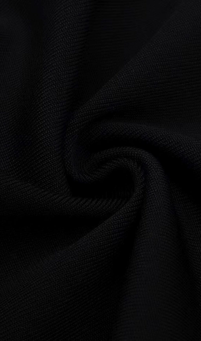 SEXY BLACK MESH STITCHED SKINNY BUTTOCKS MIDI DRESS styleofcb 