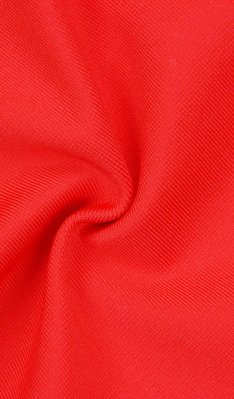 BANDAGE LONG SLEEVE MIDI DRESS IN RED Dresses styleofcb 
