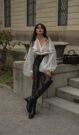 LONG SLEEVE MESH TOP Dresses styleofcb 