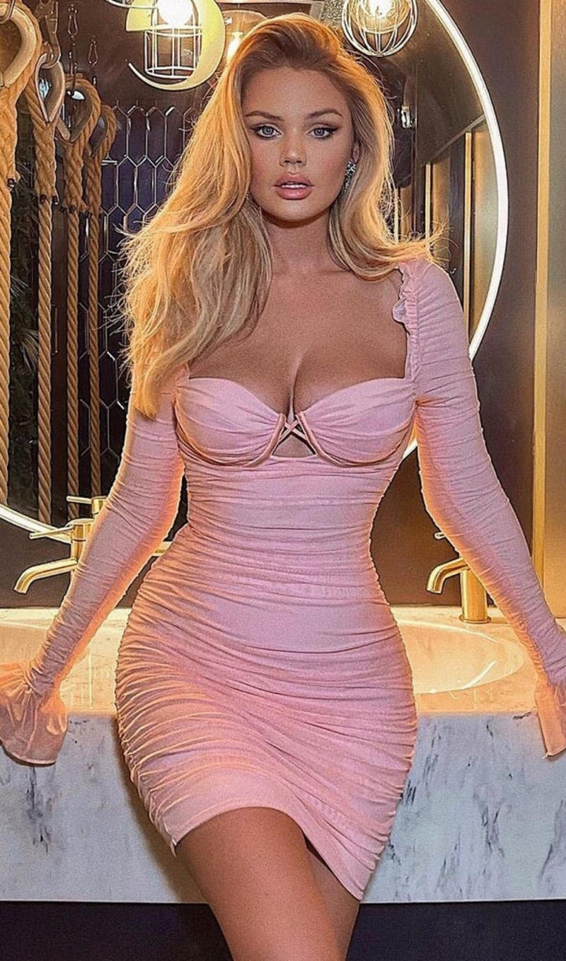 LONG SLEEVE BODYCON MINI DRESS Dresses styleofcb 