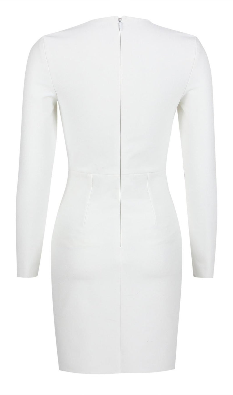BODYCON SPLIT DRESS IN WHITE Dresses styleofcb 