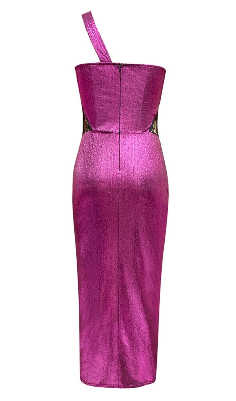 ONE SHOULDER LACE MAXI DRESS IN PURPLE Dresses styleofcb 