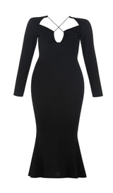 PLUS SIZE LONG SLEEVES MIDI DRESS Dresses styleofcb 