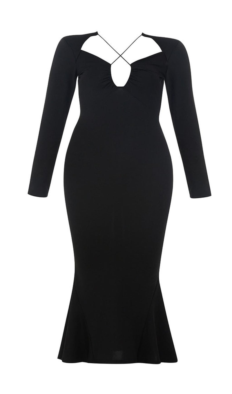 PLUS SIZE LONG SLEEVES MIDI DRESS Dresses styleofcb 