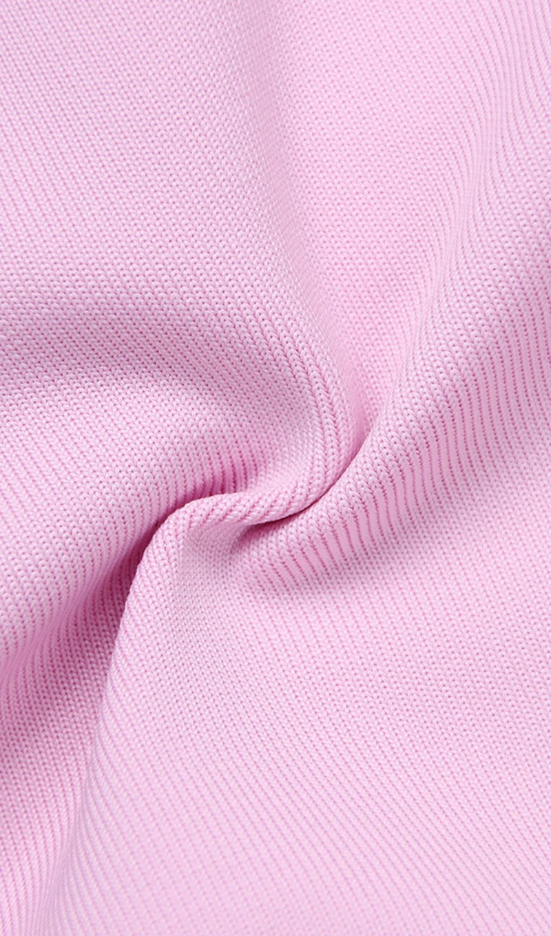 CUT OUT LONG SLEEVE MIDI DRESS IN PINK Dresses styleofcb 