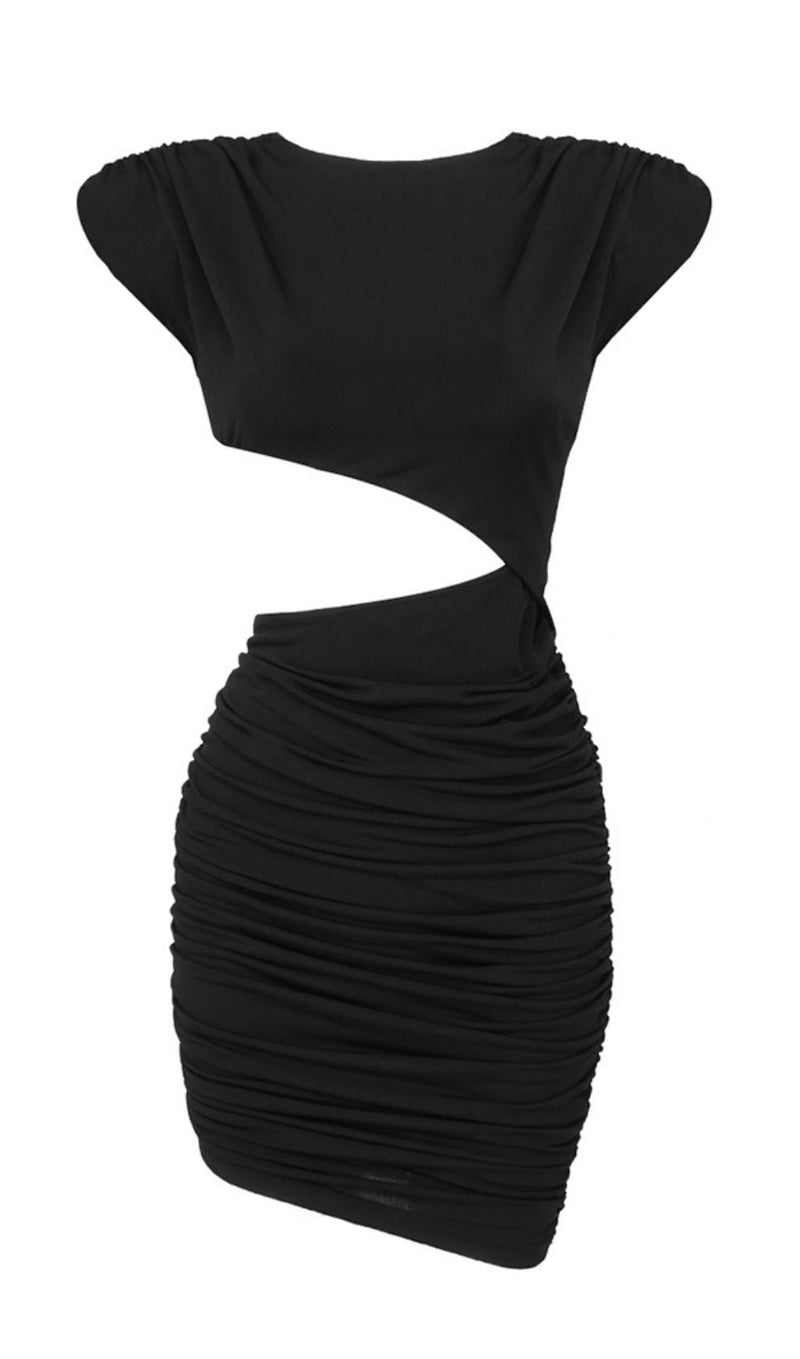 CUT OUT RUCHED MINI DRESS Dresses styleofcb 