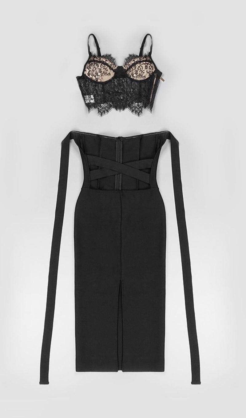 HALTER CUT OUT MIDI DRESS IN BLACK Dresses styleofcb 