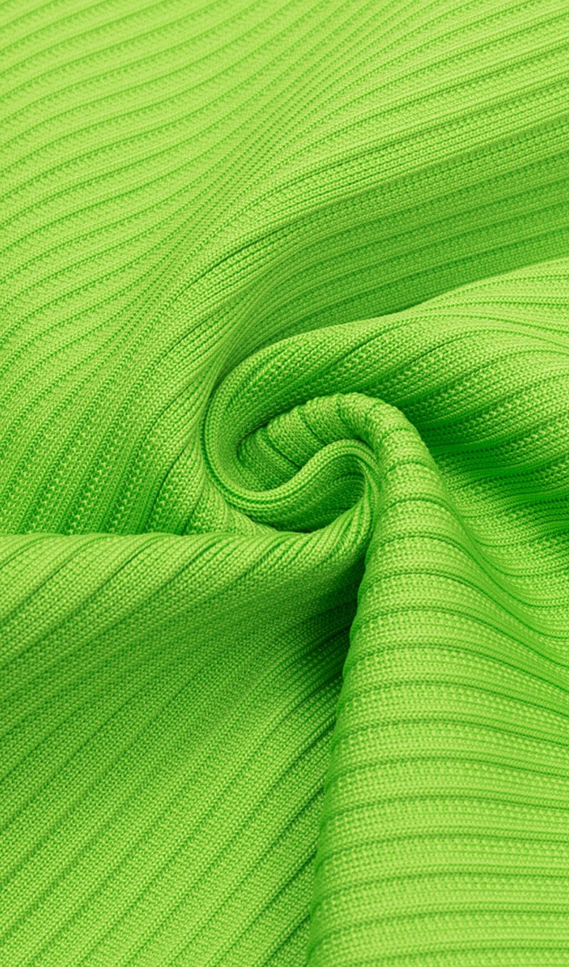 CUT OUT BODYCON MINI DRESS IN LIME DRESS styleofcb 