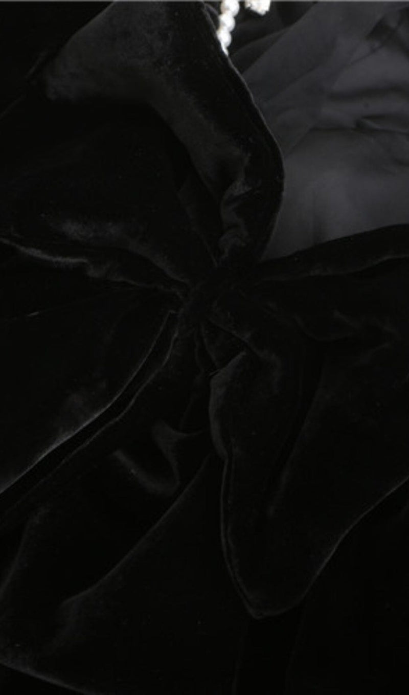 VELVET HALTERNECK MINI DRESS IN BLACK DRESSES styleofcb 