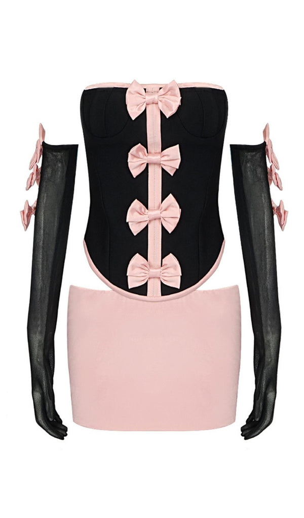 CORSET BOWKNOT TWO PIECE SET Clothing styleofcb 