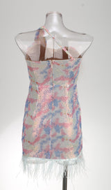 Feather Sequin Mini Dress styleofcb 