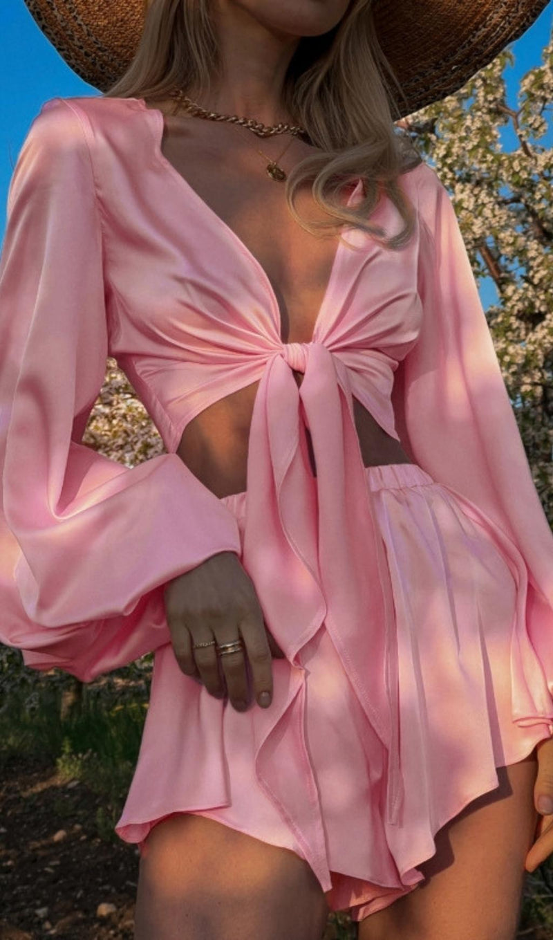 BANDAGE LONG SLEEVE TWO PIECE SET Clothing styleofcb 