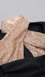 BLACK STITCHED HALTERNECK DESIGN MIDI DRESS Dresses styleofcb 