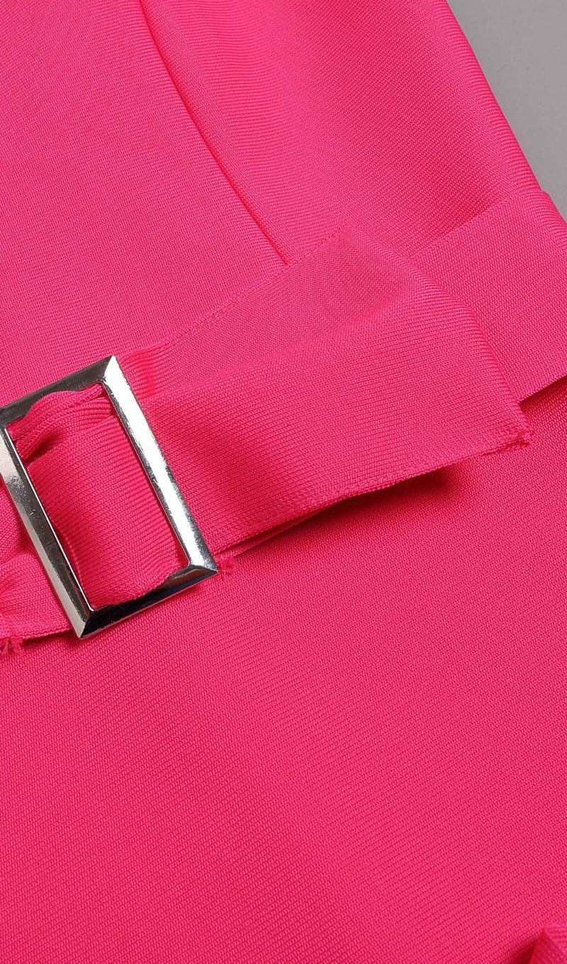 ONE SHOULDER MIDI DRESS IN PINK styleofcb 
