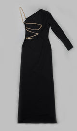 ONE SHOUDLER BACKLESS MAXI DRESS IN BLACK Dresses styleofcb 