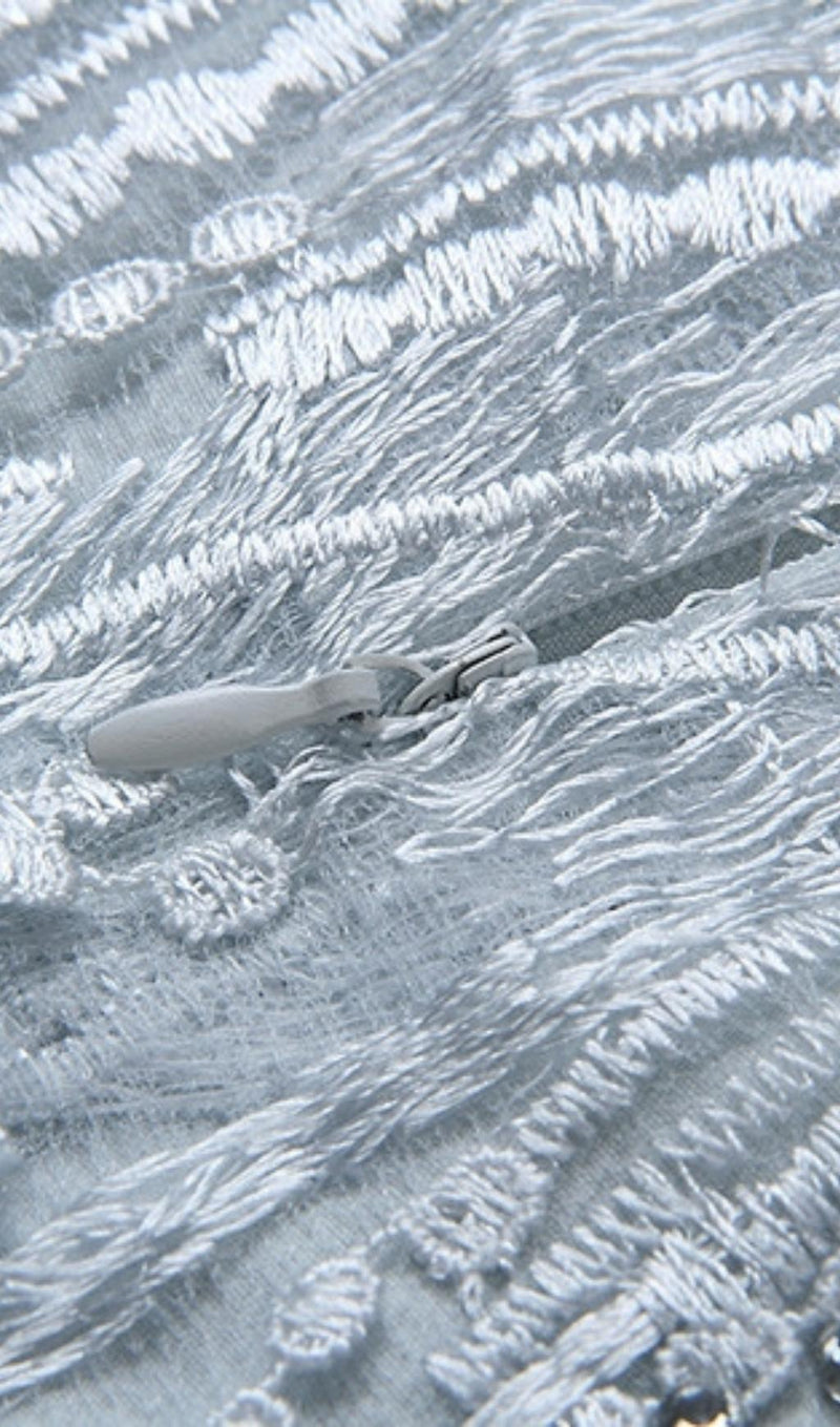 SHINY FRINGED BANDAGE MINI DRESS Dresses styleofcb 