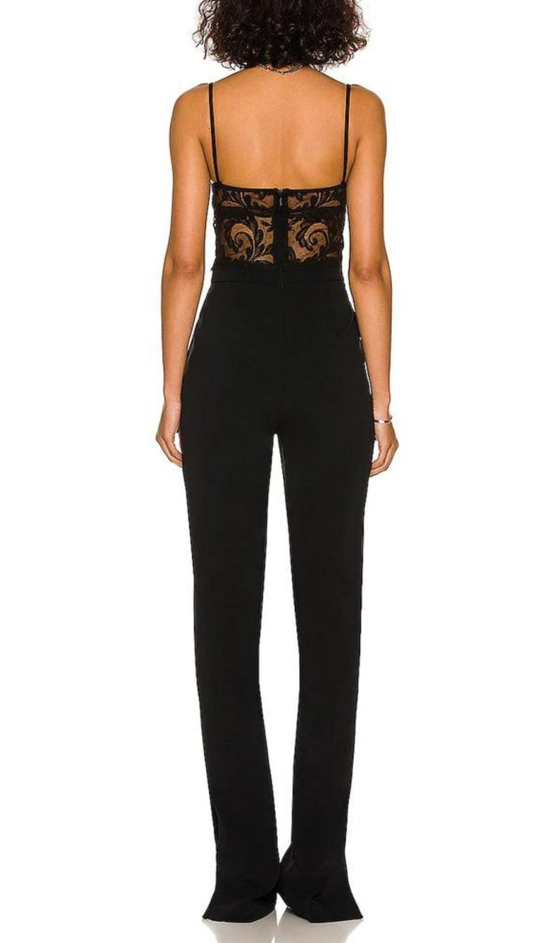 LACE BANDAGE JUMPSUIT IN BLACK styleofcb 