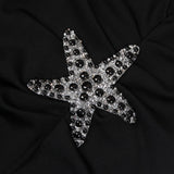 STARFISH EMBELLISHED MESH BODICE MAXI DRESS IN BLACK styleofcb 