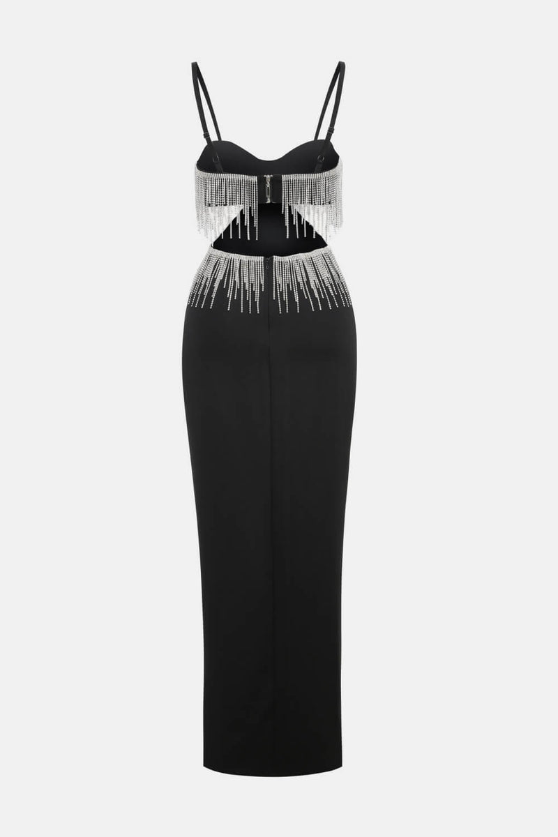 CRYSTAL MAXI DRESS IN BLACK styleofcb 