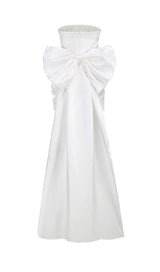 STRAPLESS BOWKNOT MINI DRESS IN WHITE Oh CICI 