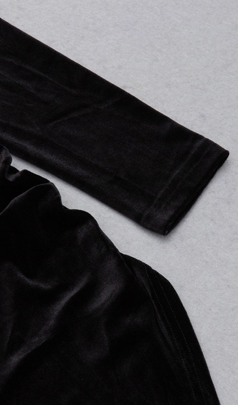 OFF SHOULDER PLEATED DRESS IN BLACK DREESES styleofcb 