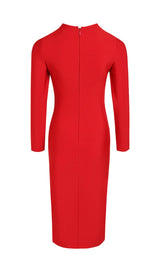BANDAGE MIDI DRESS IN RED Dresses styleofcb 