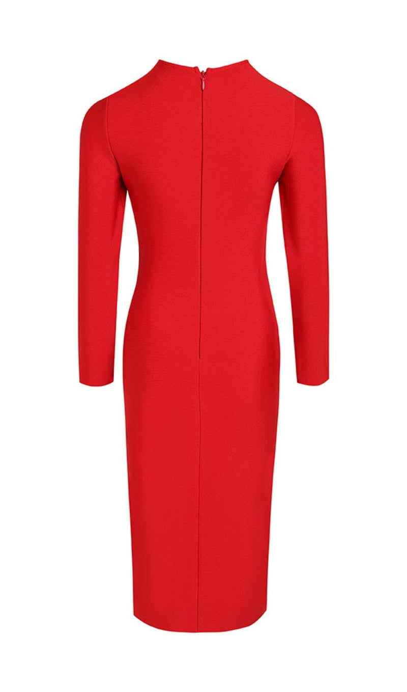 BANDAGE MIDI DRESS IN RED Dresses styleofcb 