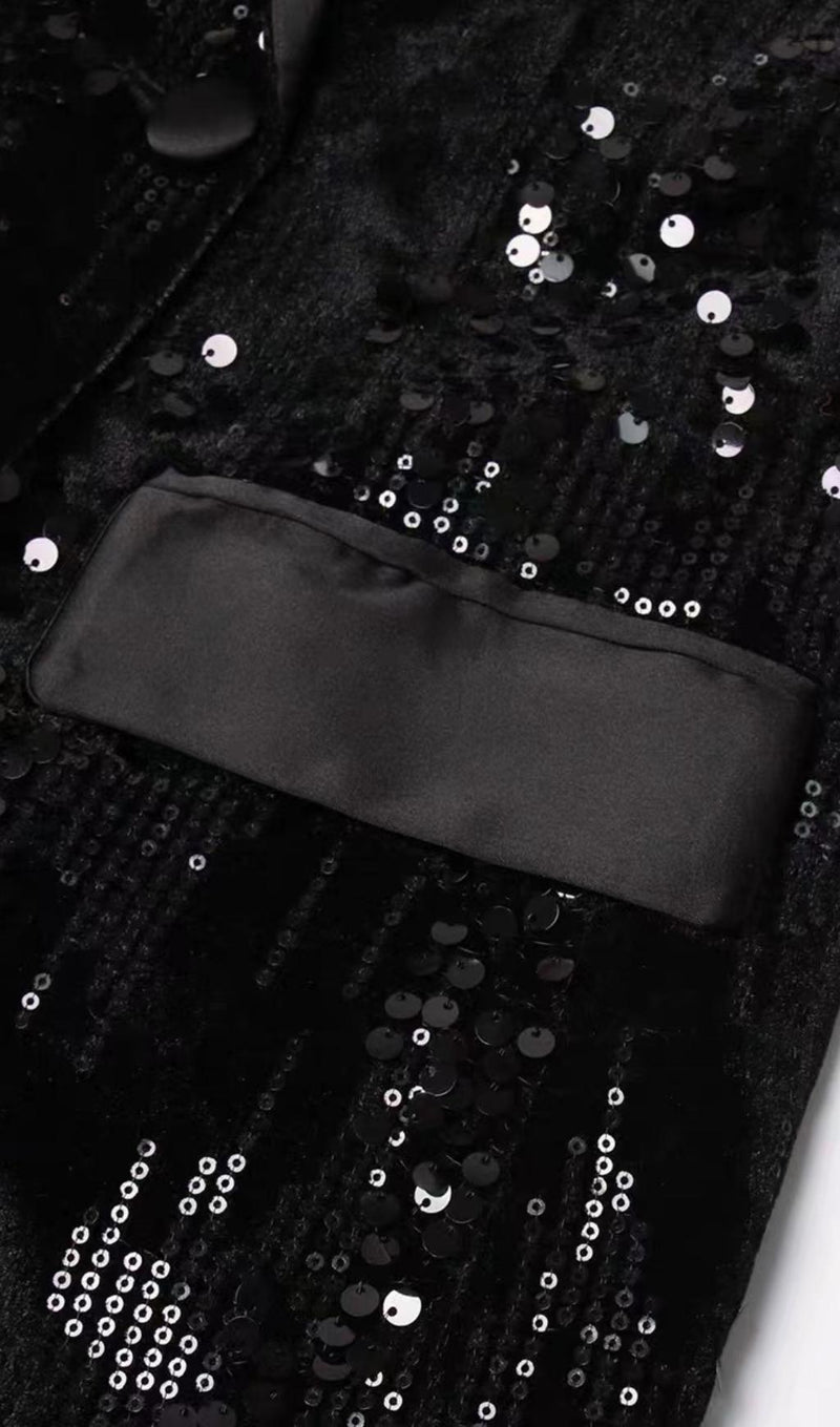 BLACK SUIT SEQUINS styleofcb 
