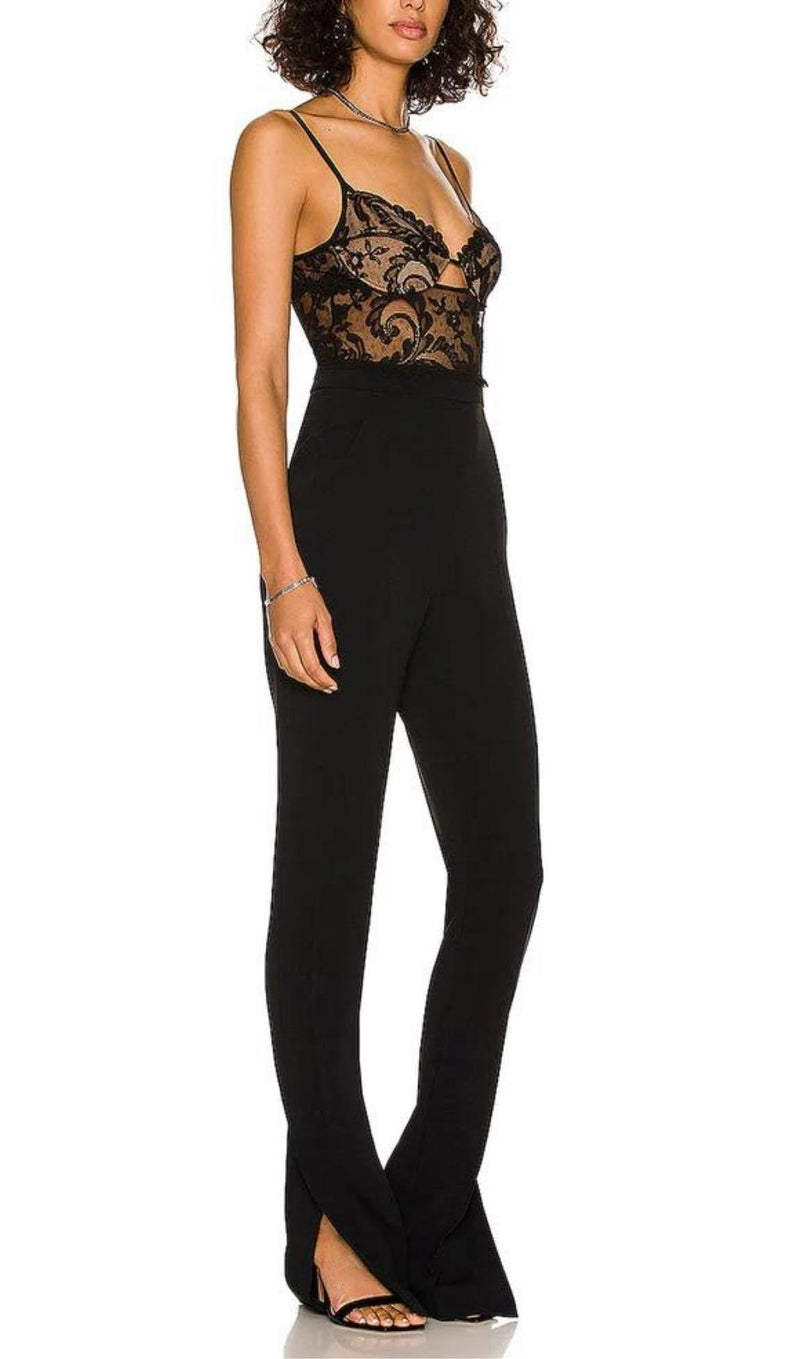 LACE BANDAGE JUMPSUIT IN BLACK styleofcb 