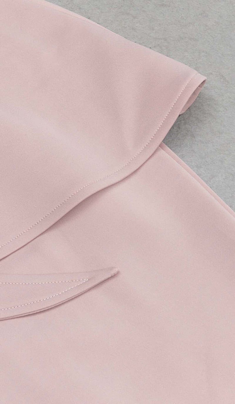 APPLIQUÉD BANDAGE MIDII DRESS IN PALE PINK DRESS STYLE OF CB 