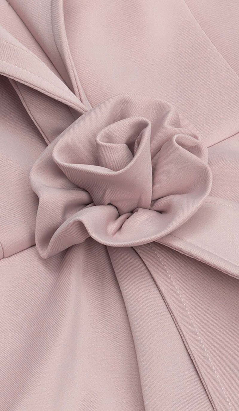 APPLIQUÉD BANDAGE MIDII DRESS IN PALE PINK DRESS STYLE OF CB 