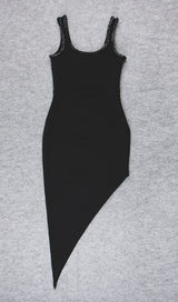 ASYMMETRIC BANDAGE MIDI DRESS IN BLACK Dresses styleofcb 