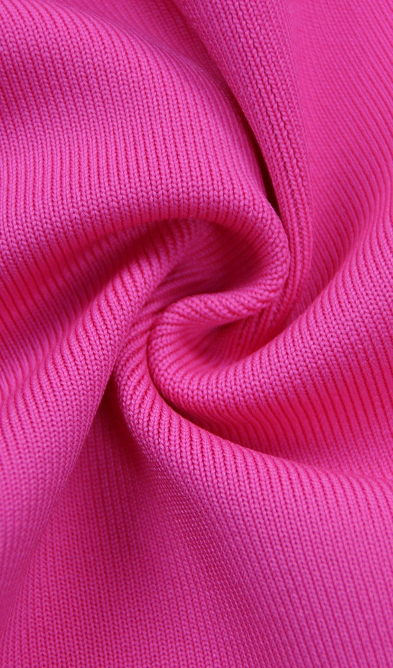 ASYMMETRIC BANDAGE MIDI DRESS IN PINK Dresses styleofcb 