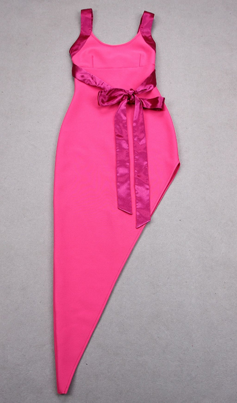 ASYMMETRIC BANDAGE MIDI DRESS IN PINK Dresses styleofcb 