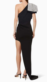 ASYMMETRIC DIAMOND HIGH-LOW DRESS IN BLACK DRESS STYLE OF CB 