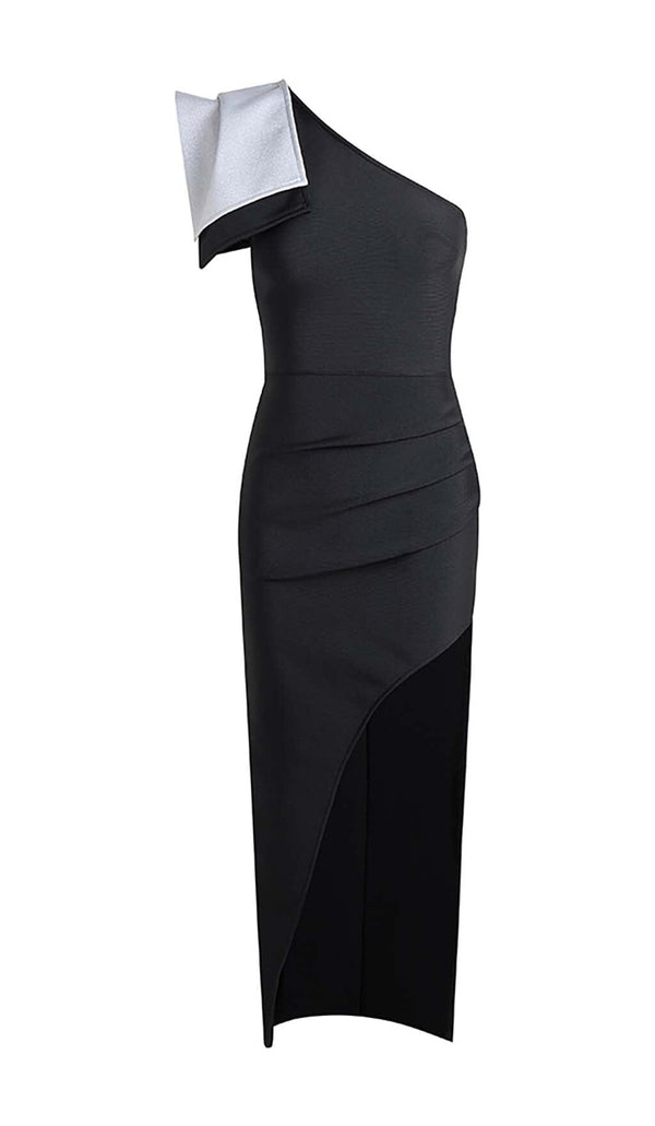 ASYMMETRIC DIAMOND HIGH-LOW DRESS IN BLACK DRESS STYLE OF CB 