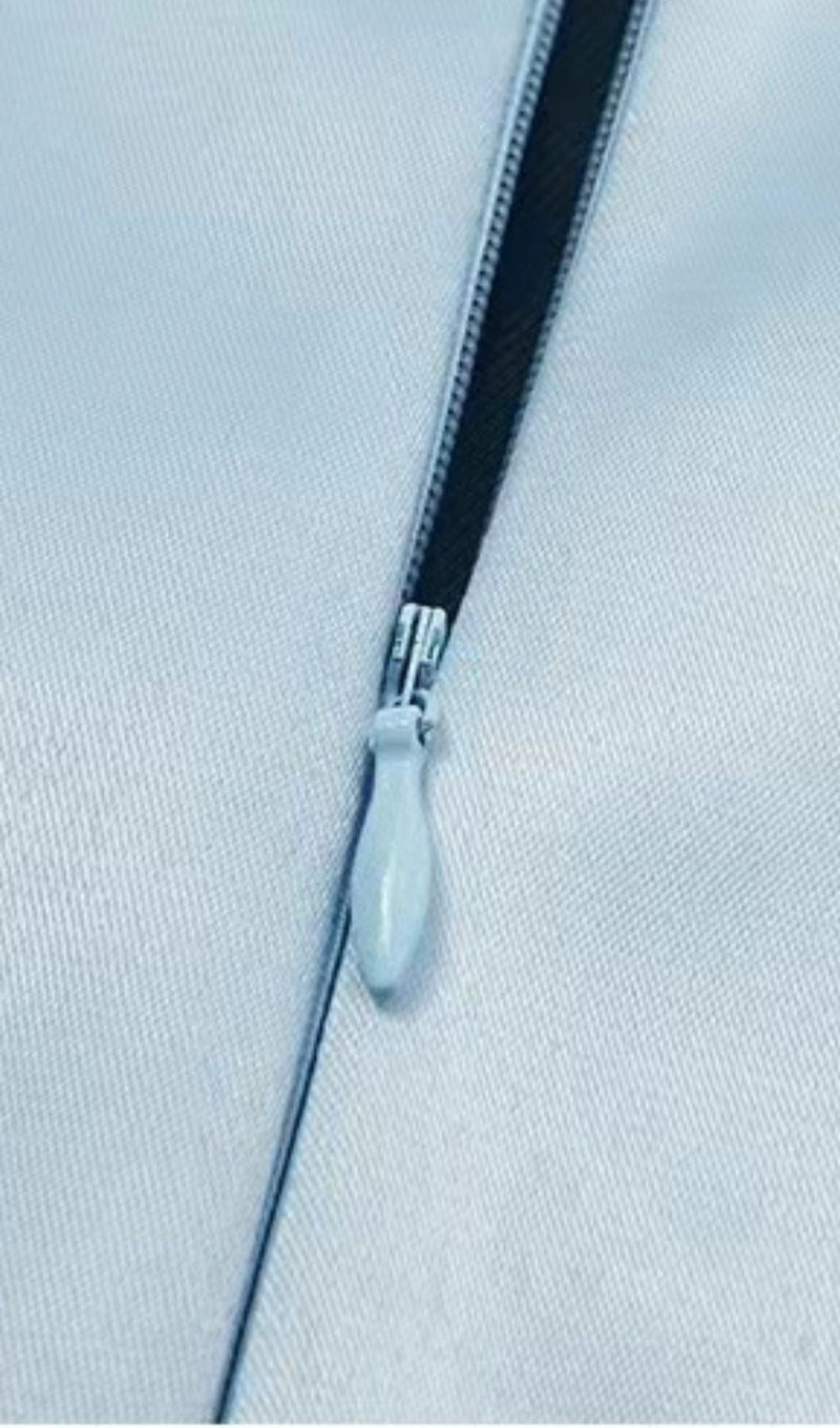 BABY BLUE CRYSTAL BOW MINI DRESS Dresses styleofcb 