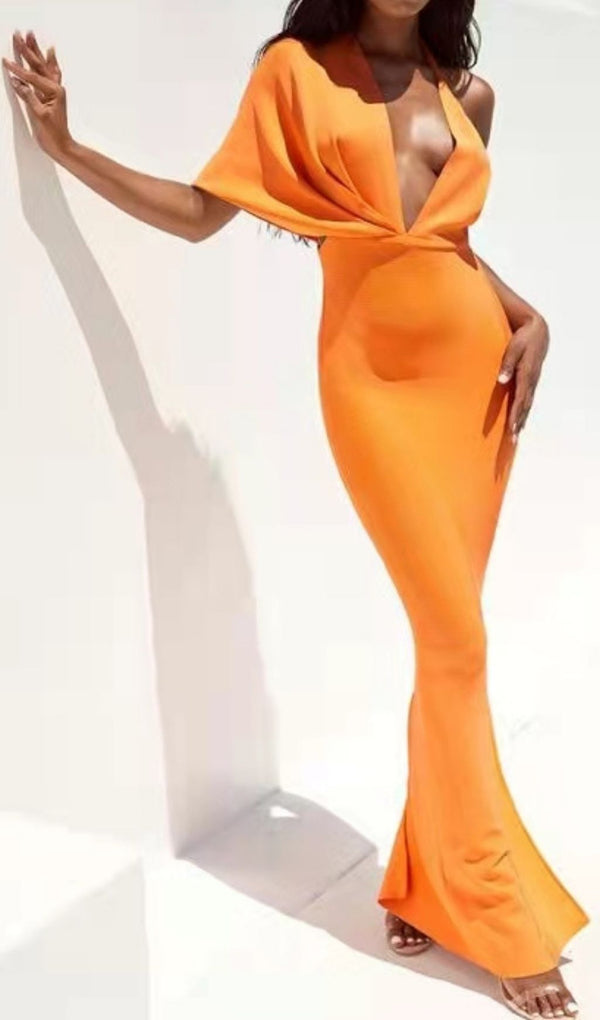 BANDAGE MAXI DRESS IN ORANGE Dresses styleofcb 