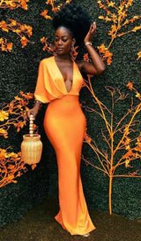 BANDAGE MAXI DRESS IN ORANGE Dresses styleofcb 