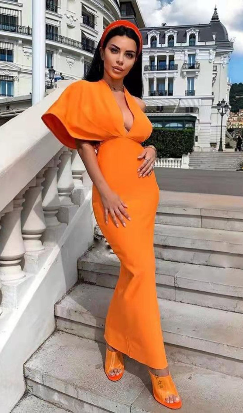 BANDAGE MAXI DRESS IN ORANGE Dresses styleofcb 