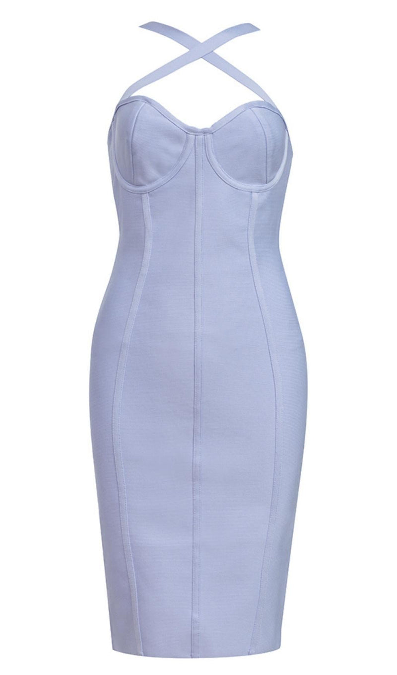 BANDAGE MIDI DRESS IN BLUE Dresses styleofcb 