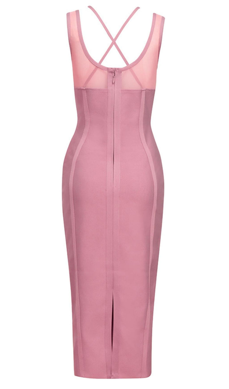 BANDAGE MIDI DRESS IN PINK Dresses styleofcb 