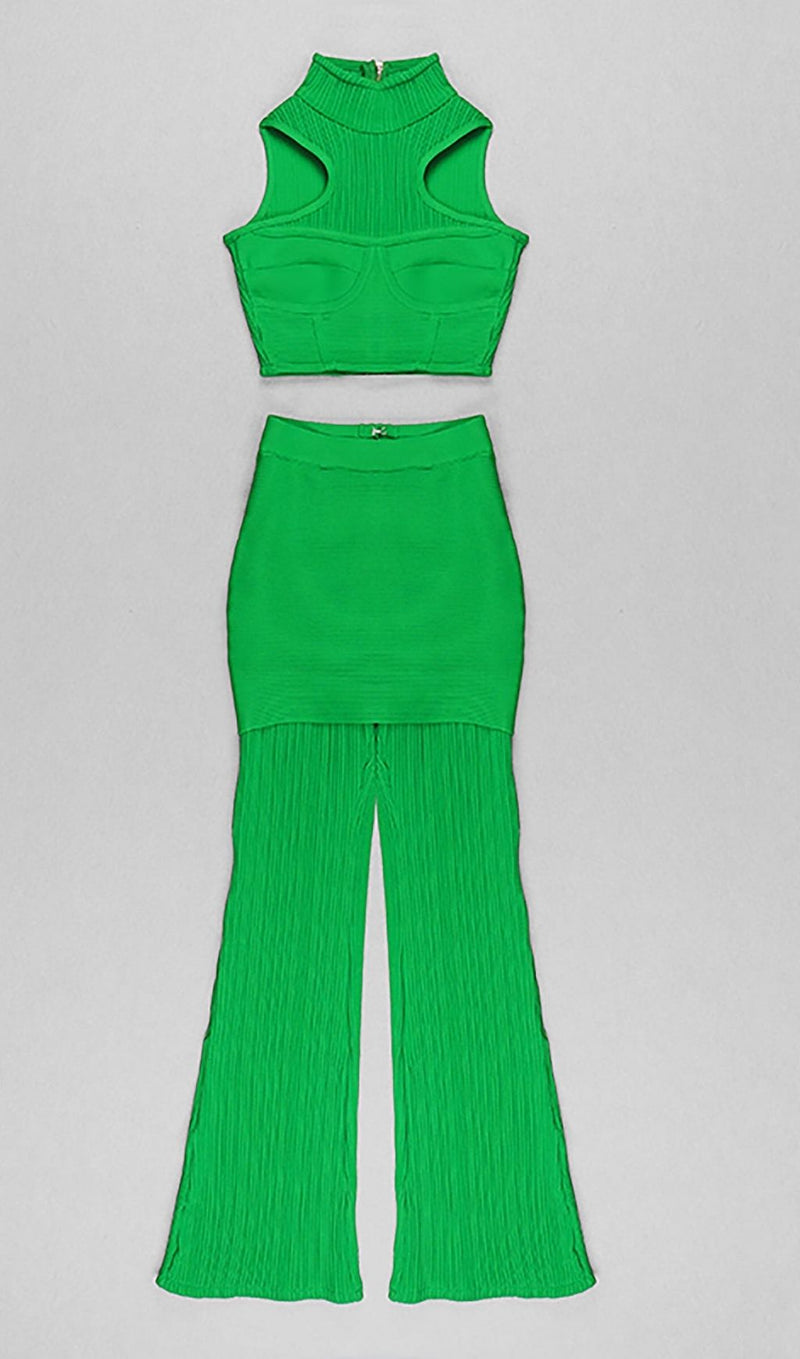 BANDAGE TWO PIECE SET IN GREEN Clothing styleofcb 